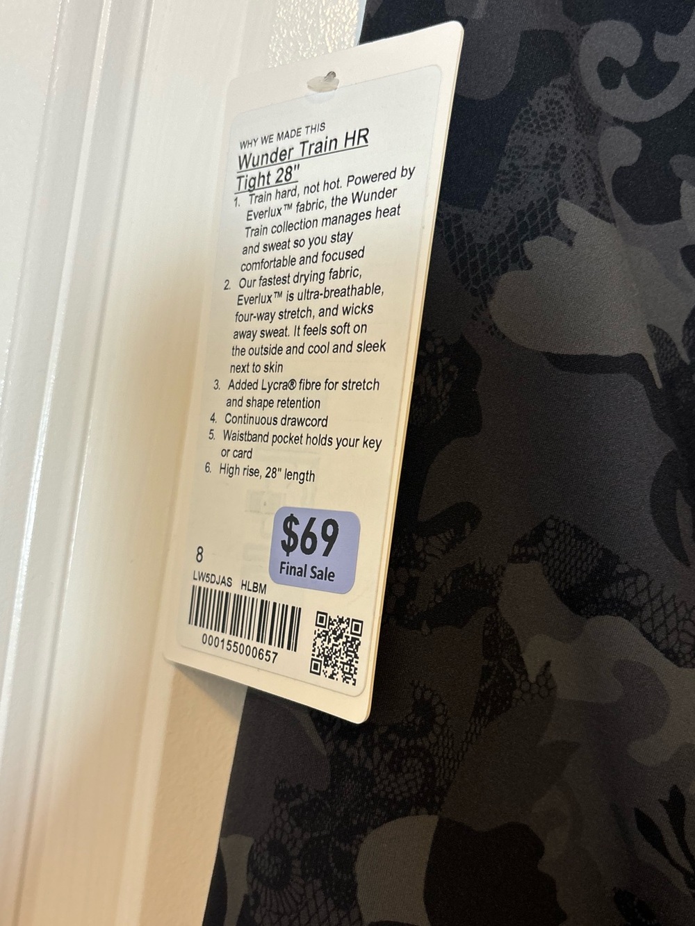 lululemon athletica Black & Charcoal Camouflage-Pattern Leggings - Picture 5 of 6